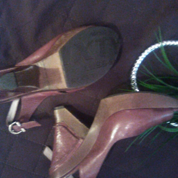 Y2k Miss sixty peep toe wooden clogs - Picture 3 of 4